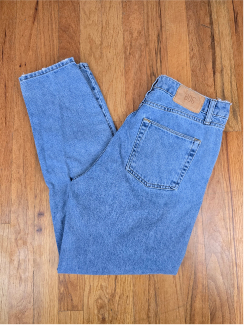 Women's BDG Mom Jeans Straight Leg Blue Size 31